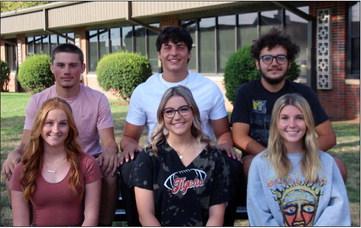 Homecoming candidates are, back row left to right, Aidan Warner, Pasquale Bitondi, and Dominic Allen. Front row, left to right, Jaylyn Hamon, Morgan White, and Landri Lively.